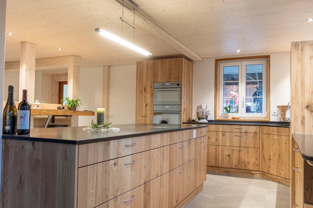 kueche eiche natur bauprojekt innenarchitektur schreinerkueche