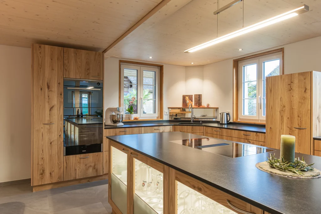 kueche eiche natur bauprojekt innenarchitektur schreinerkueche